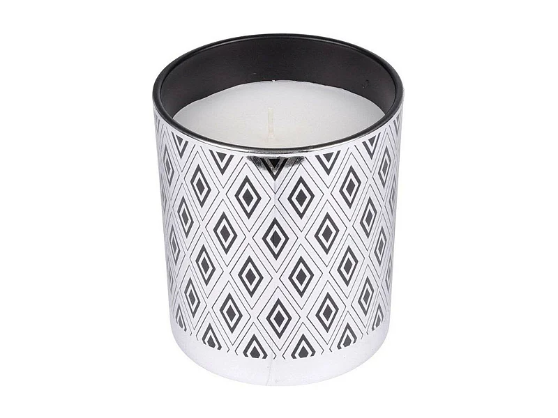 Bougie Parfumée Imprimée en Verre "Élégant" 10cm Argent