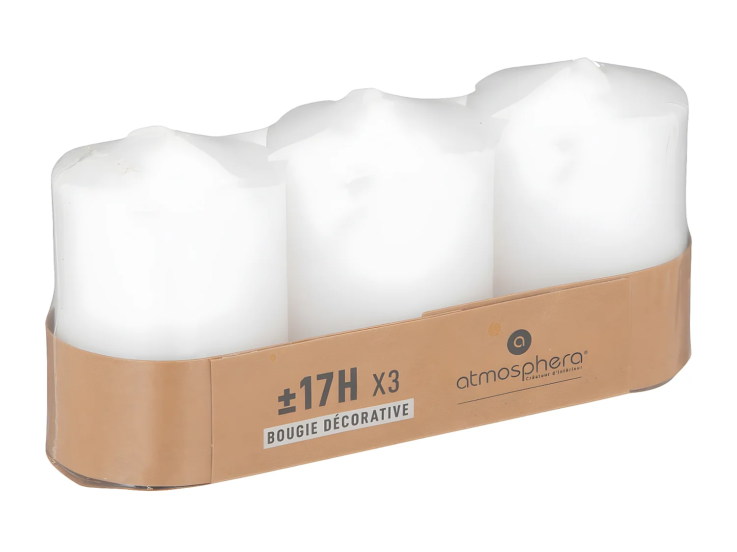 Lot de 3 Bougies Votives "Many" 7,5cm Blanc