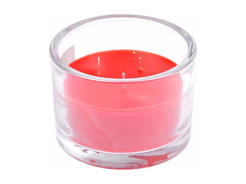 Bougie Verrine Parfumée "Essentiel" 12cm Fraise