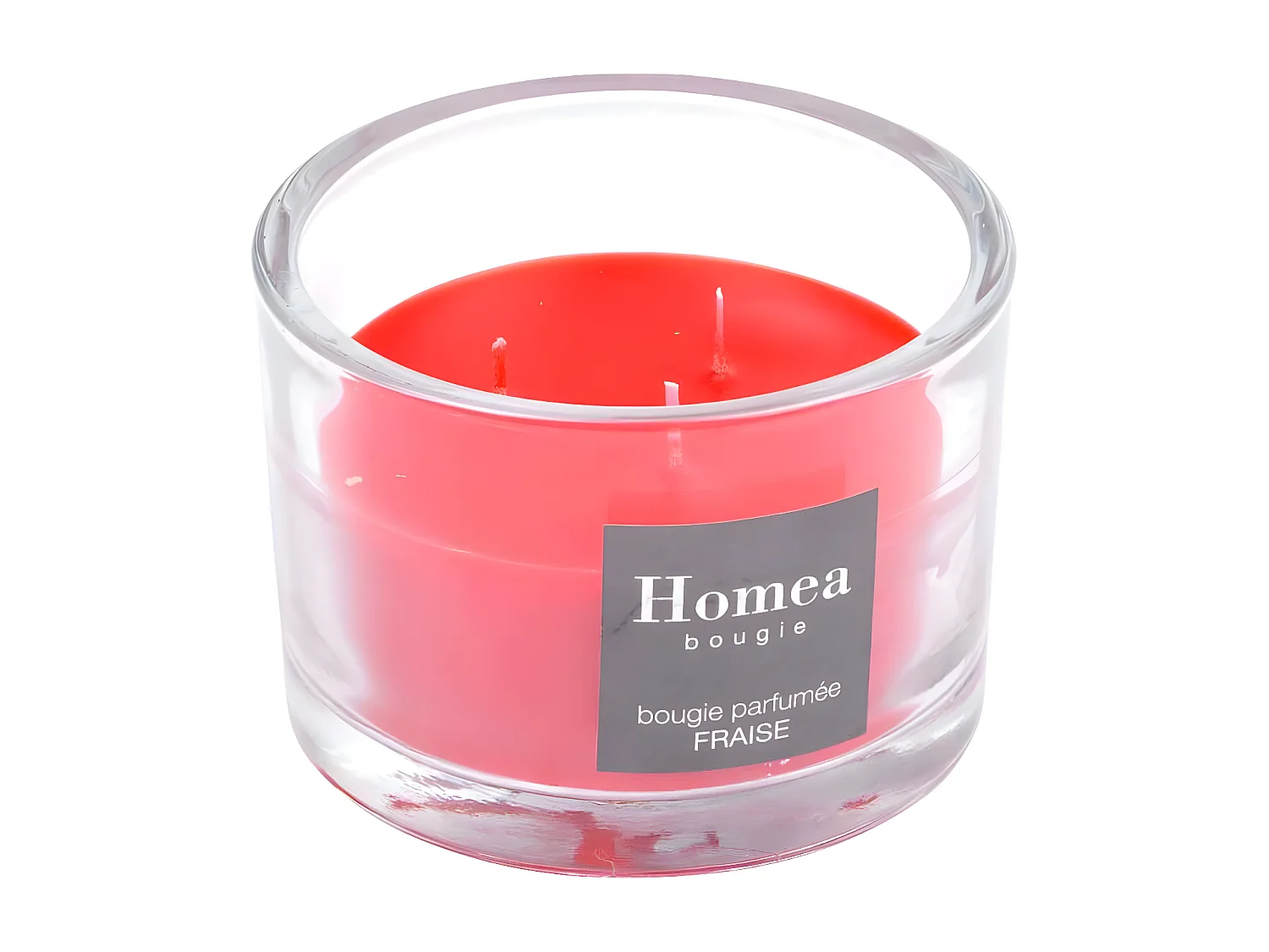 Bougie Verrine Parfumée "Essentiel" 12cm Fraise