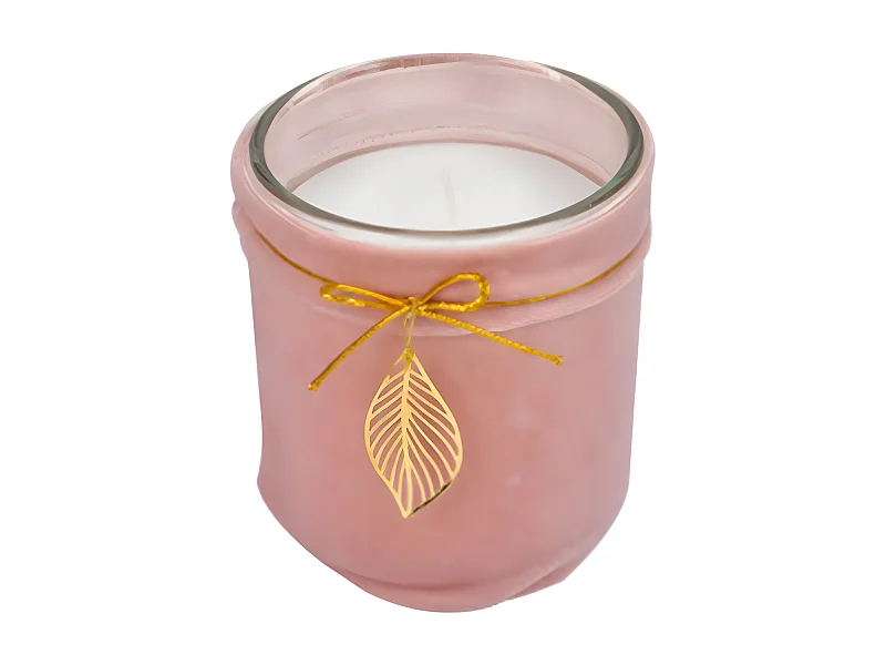 Bougie Parfumée Velours "Pendentif" 8cm Rose