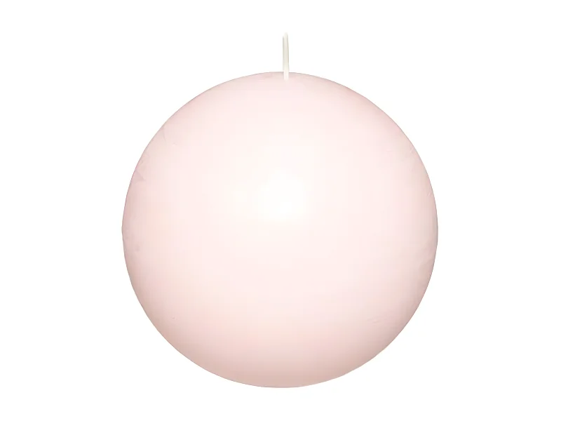 Bougie Boule "Rustic" 10cm Rose Clair