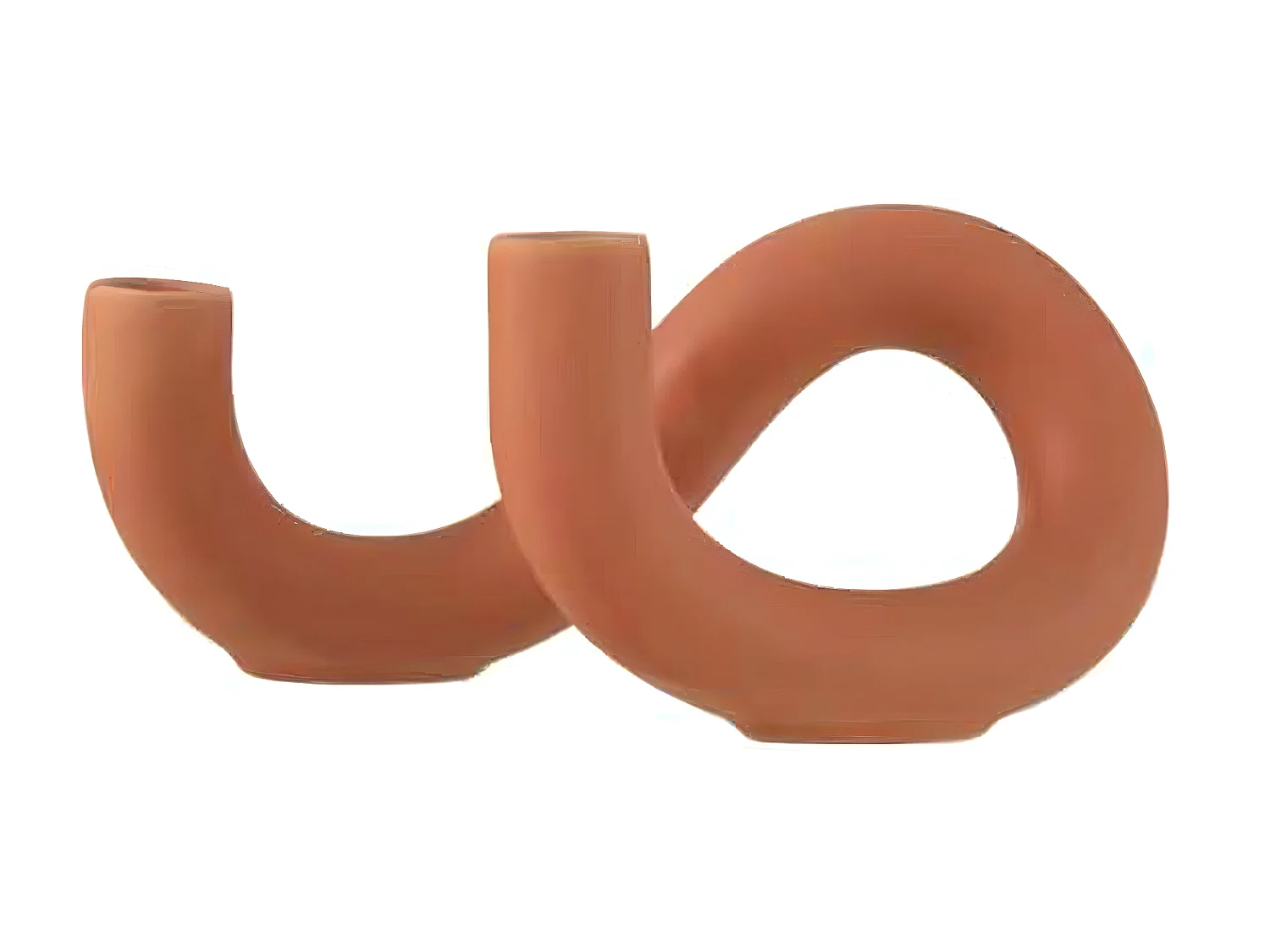 Bougeoir en Céramique "Torsia" 25cm Orange