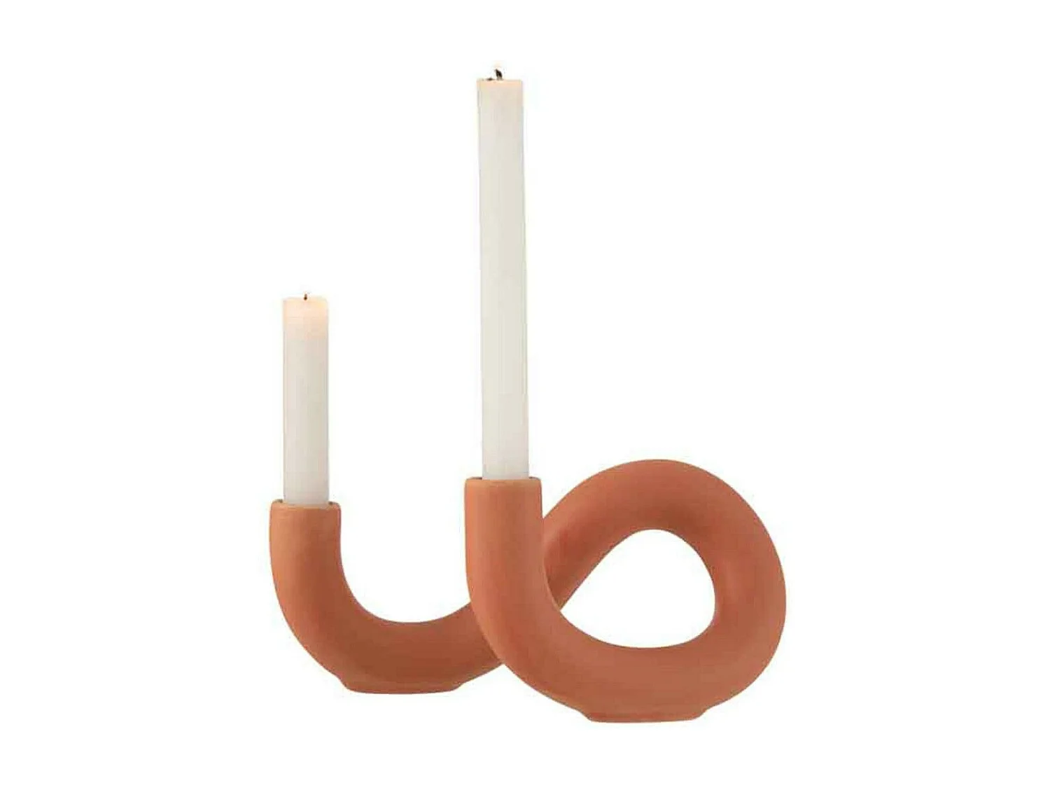 Bougeoir en Céramique "Torsia" 25cm Orange