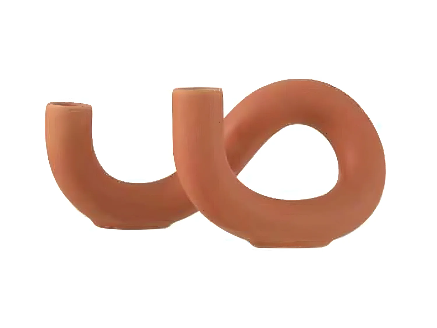 Bougeoir en Céramique "Torsia" 25cm Orange