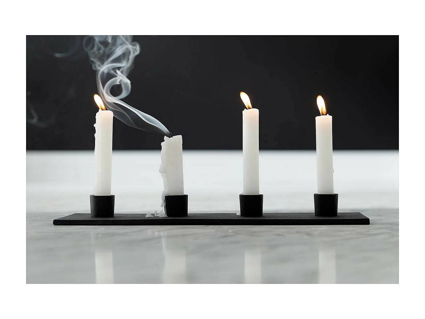 Chandelier 4 Parties "Marbelous" 40cm Noir Mat