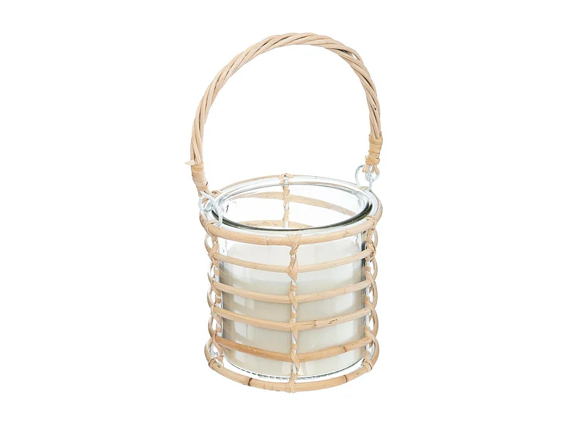 Bougie Parfumée en Verre "Rotin" 430g Citron