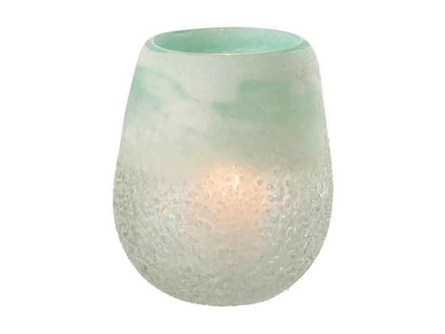 Portavelas de vidrio Azur 12.5x12.5x15 cm