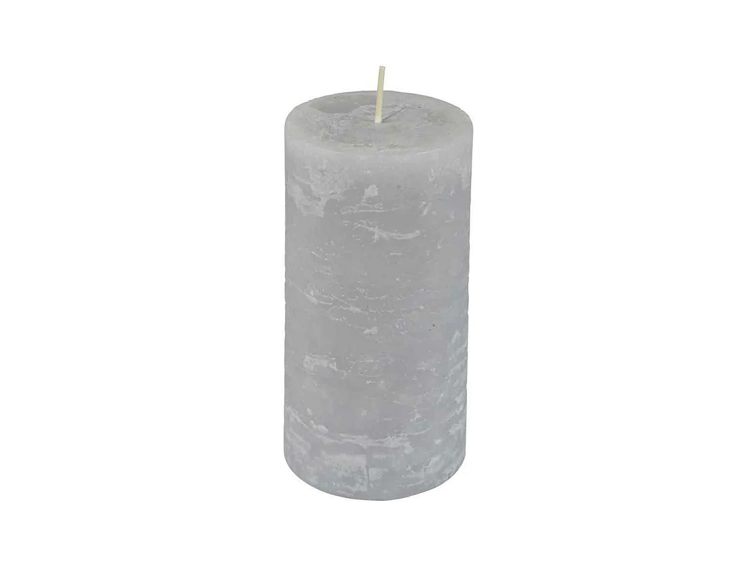 Bougie Pilier Déco "Rustique" 13cm Gris