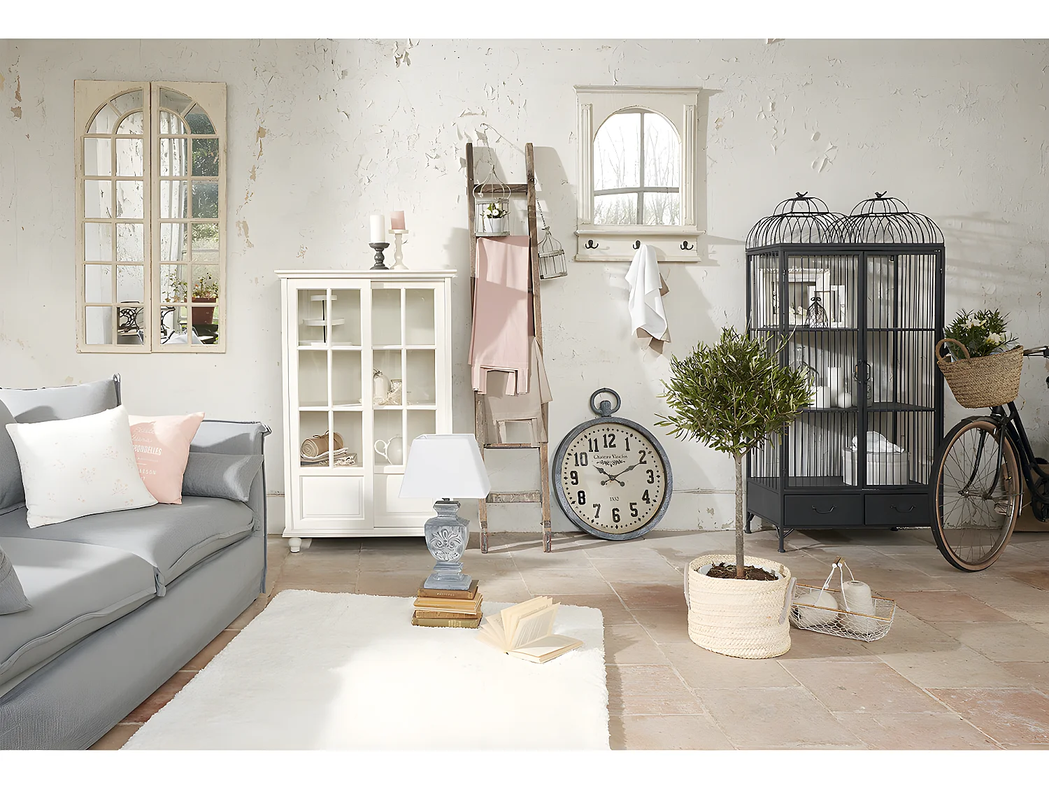 Bougie Cylindrique "Rustic" 14cm Blanc