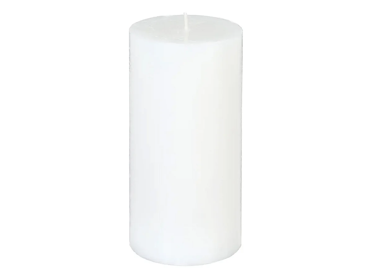 Bougie Cylindrique "Rustic" 14cm Blanc