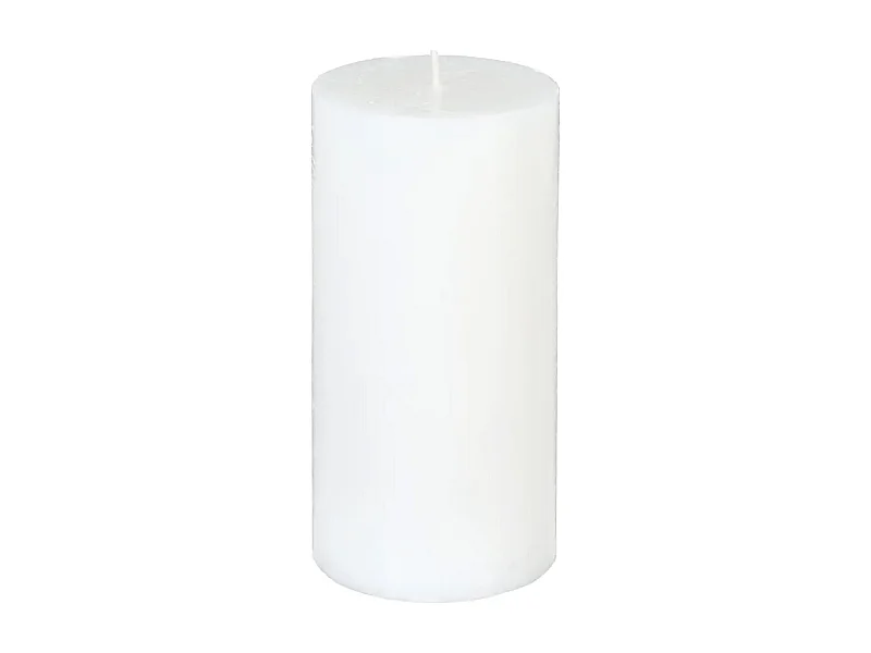 Bougie Cylindrique "Rustic" 14cm Blanc