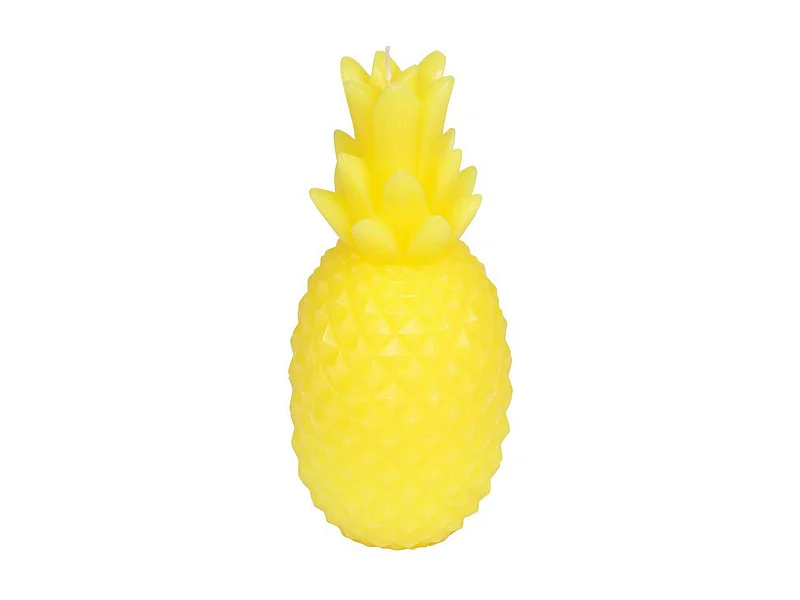 Bougie Déco "Ananas Tropical" 20cm Jaune