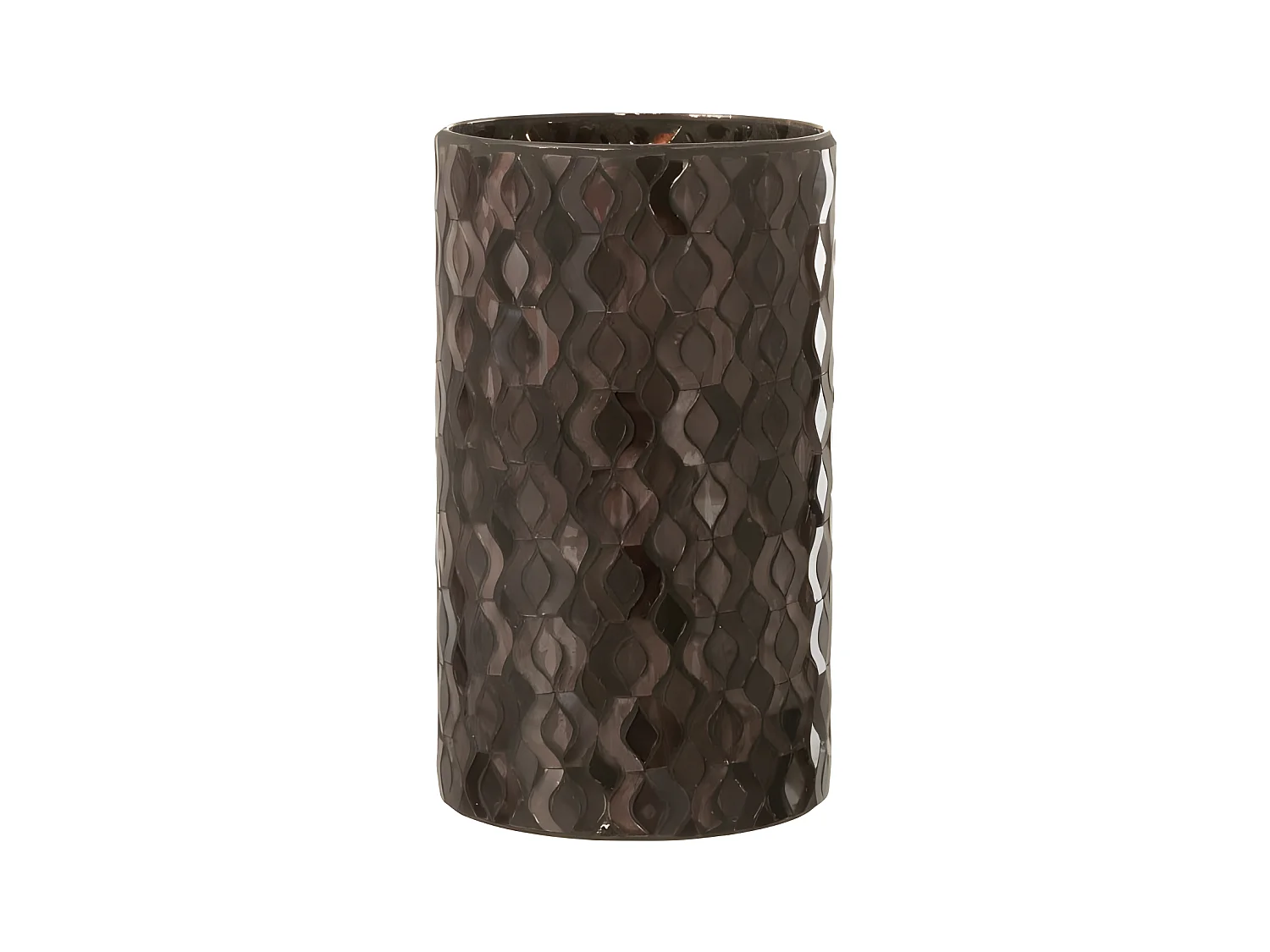 Photophore en Verre Design "Tazu" 22cm Gris