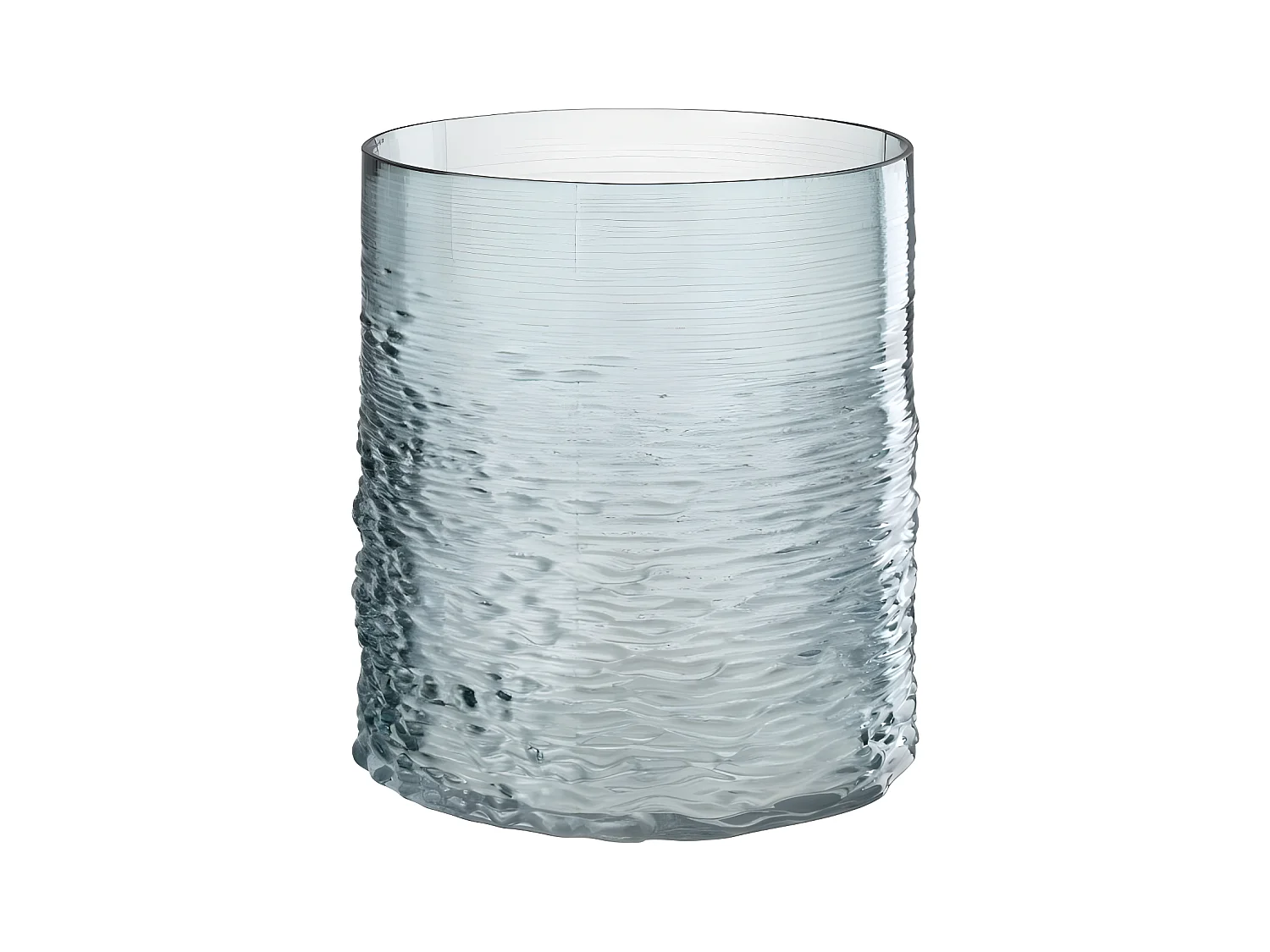 Photophore en Verre Design "Sladia" 22cm Bleu