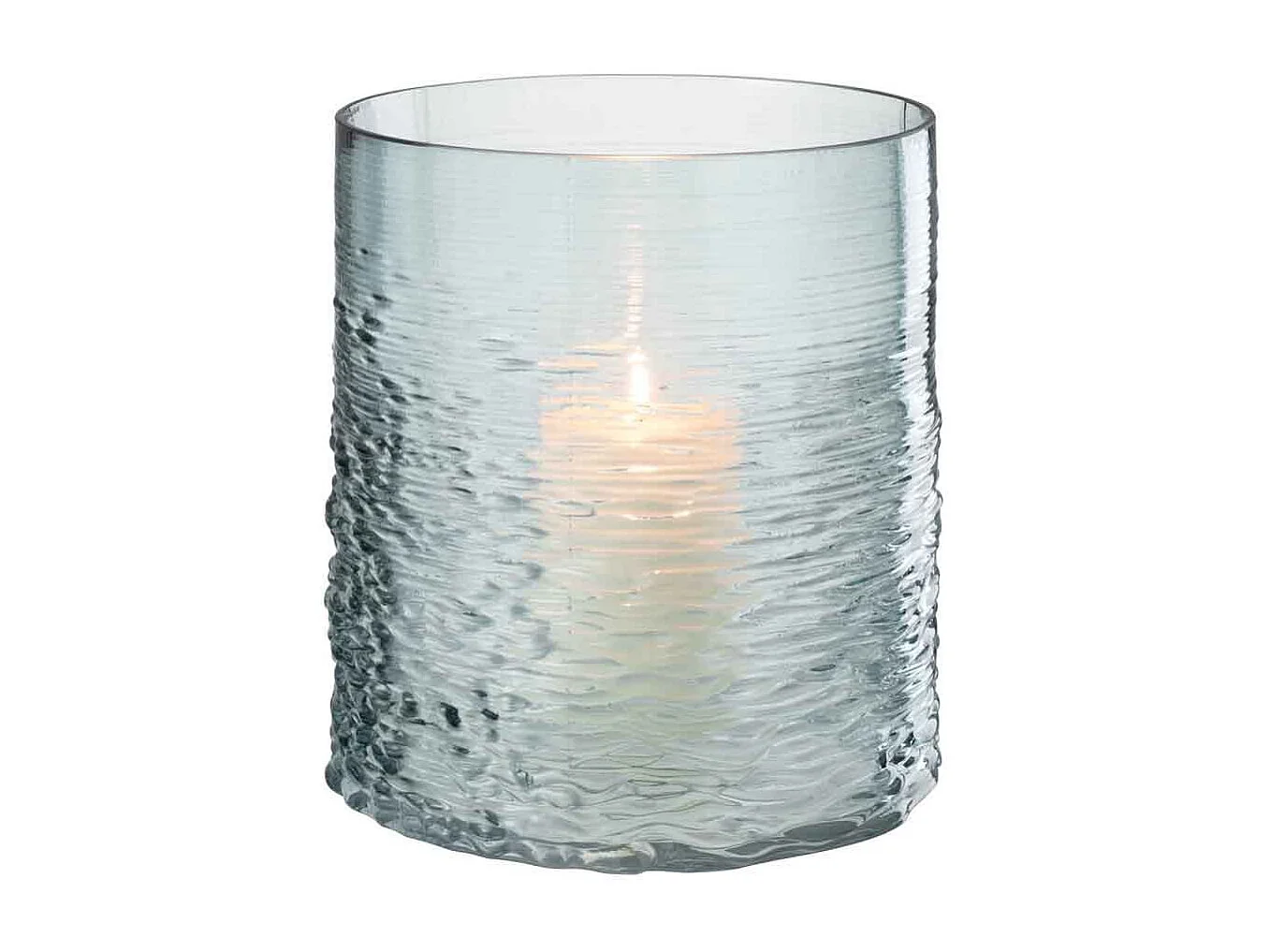 Photophore en Verre Design "Sladia" 22cm Bleu