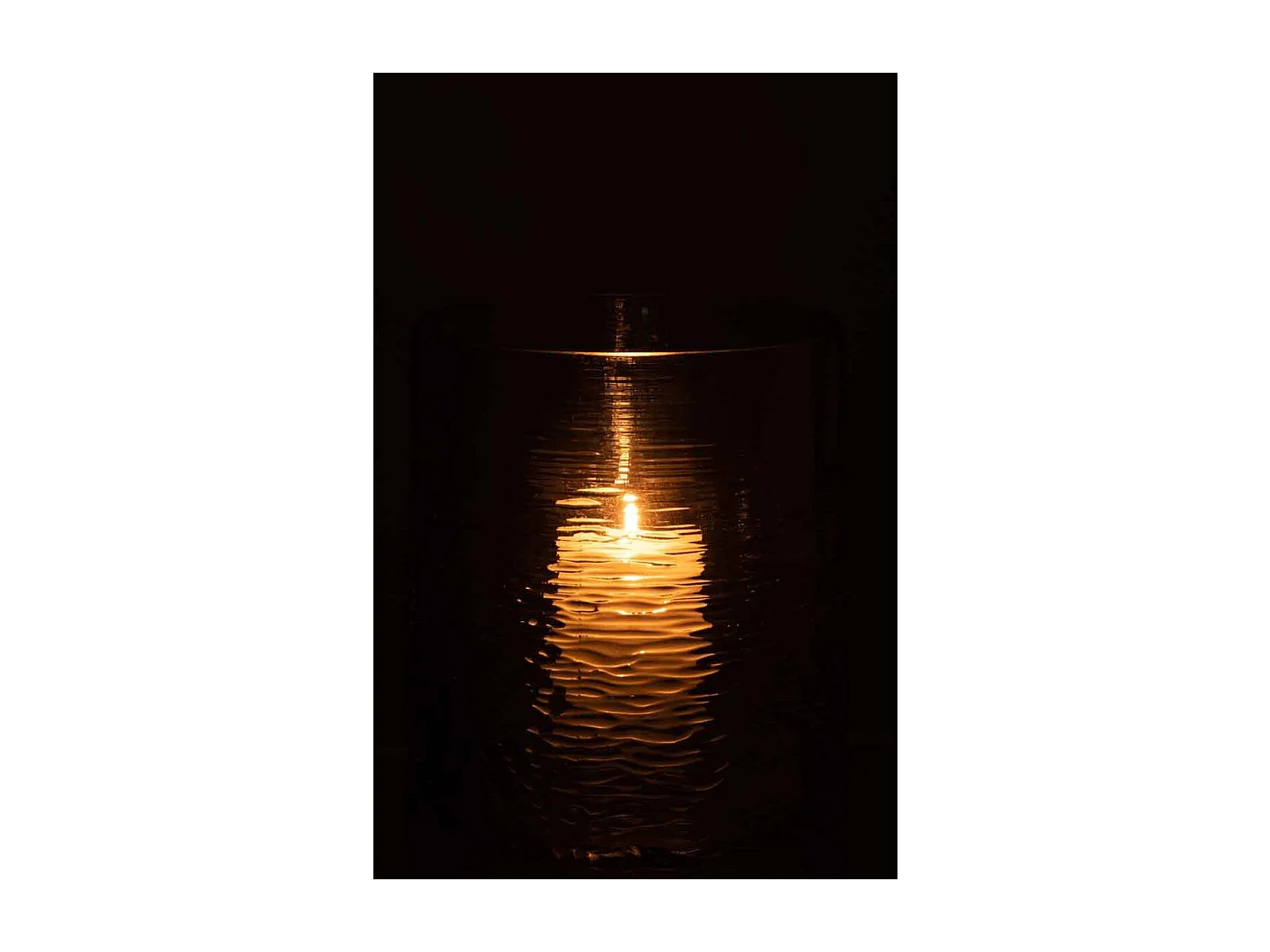 Photophore en Verre Design "Sladia" 22cm Bleu