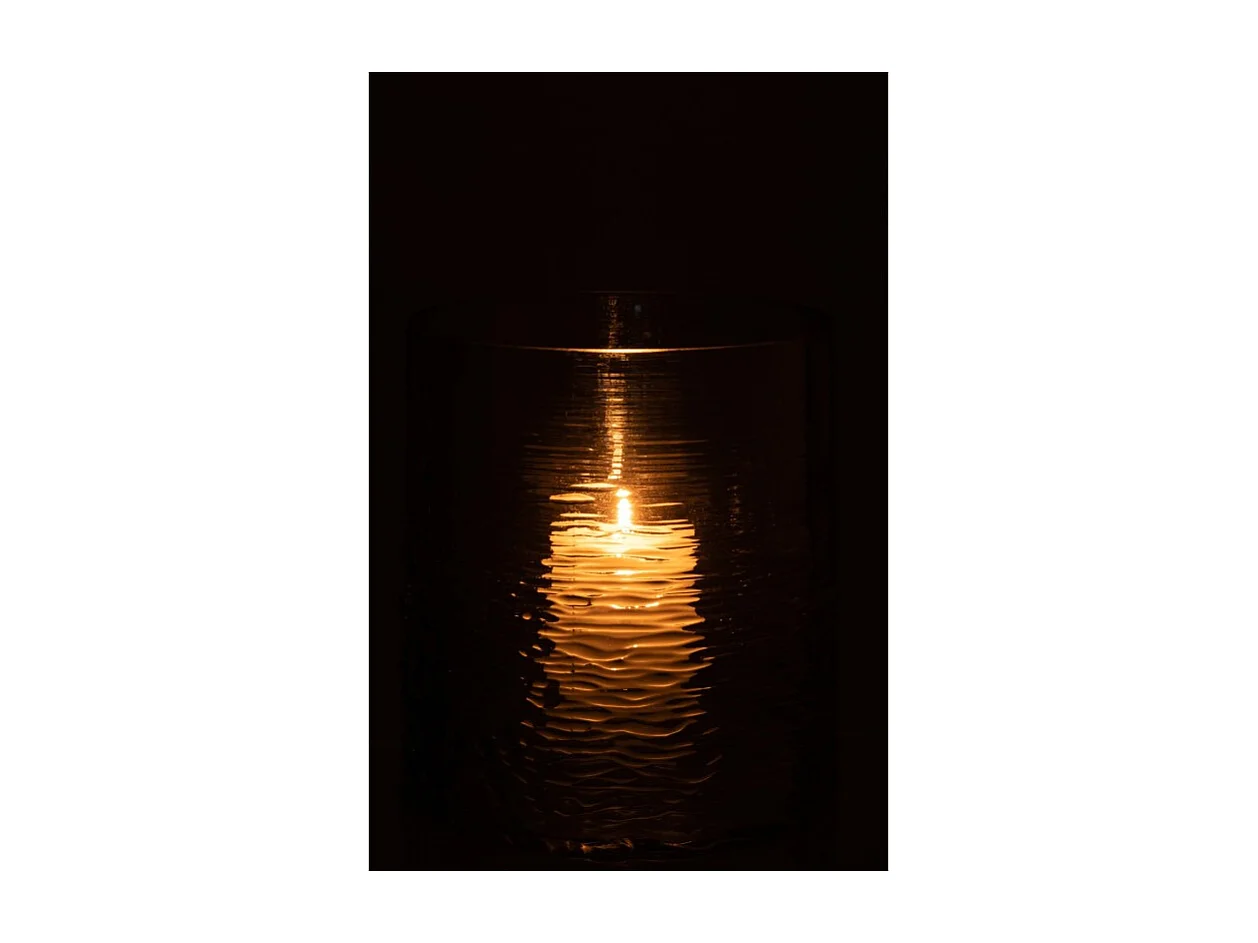 Photophore en Verre Design "Sladia" 22cm Bleu