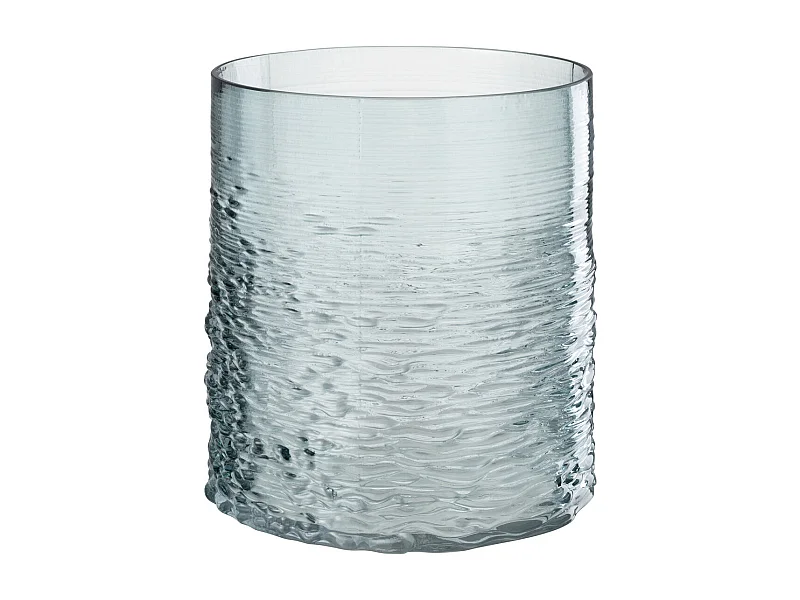 Photophore en Verre Design "Sladia" 22cm Bleu