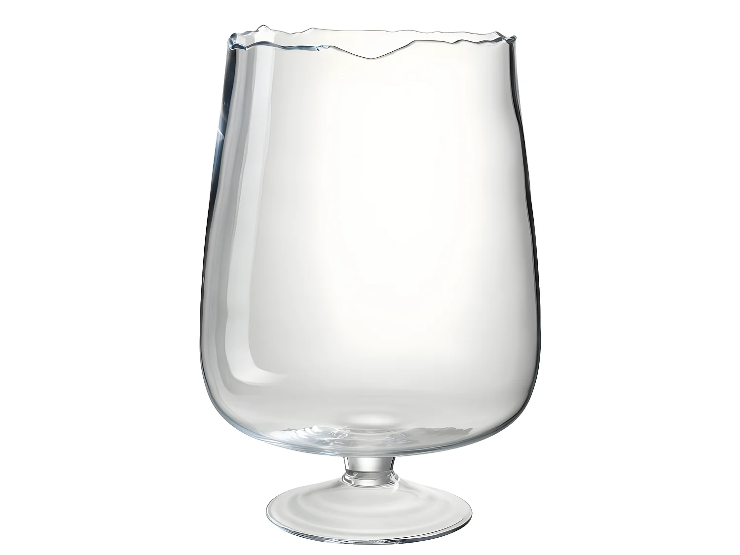 Portavelas de vidrio transparente de 27x27x44.5 cm