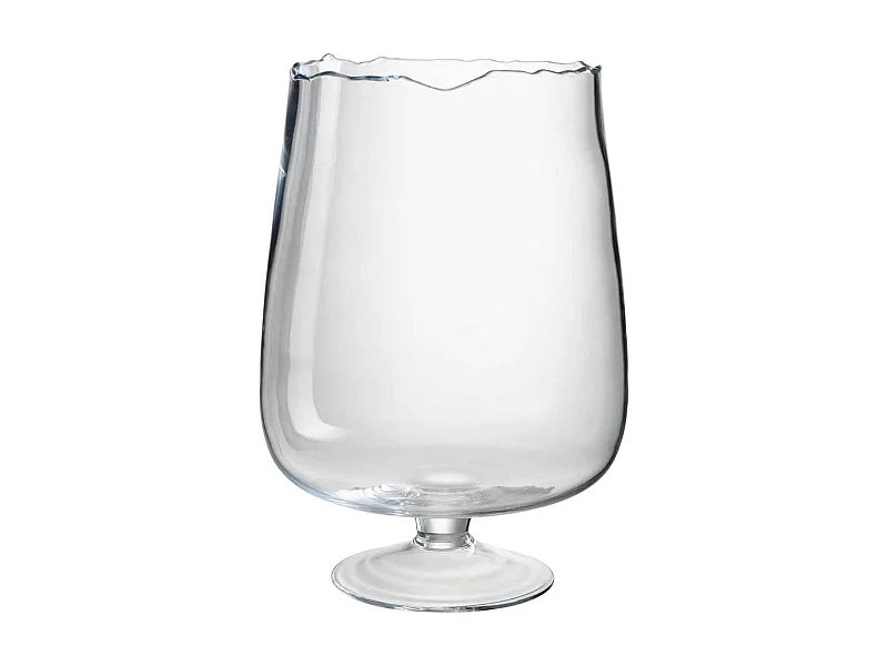 Portacandela in vetro trasparente 27x27x44.5 cm