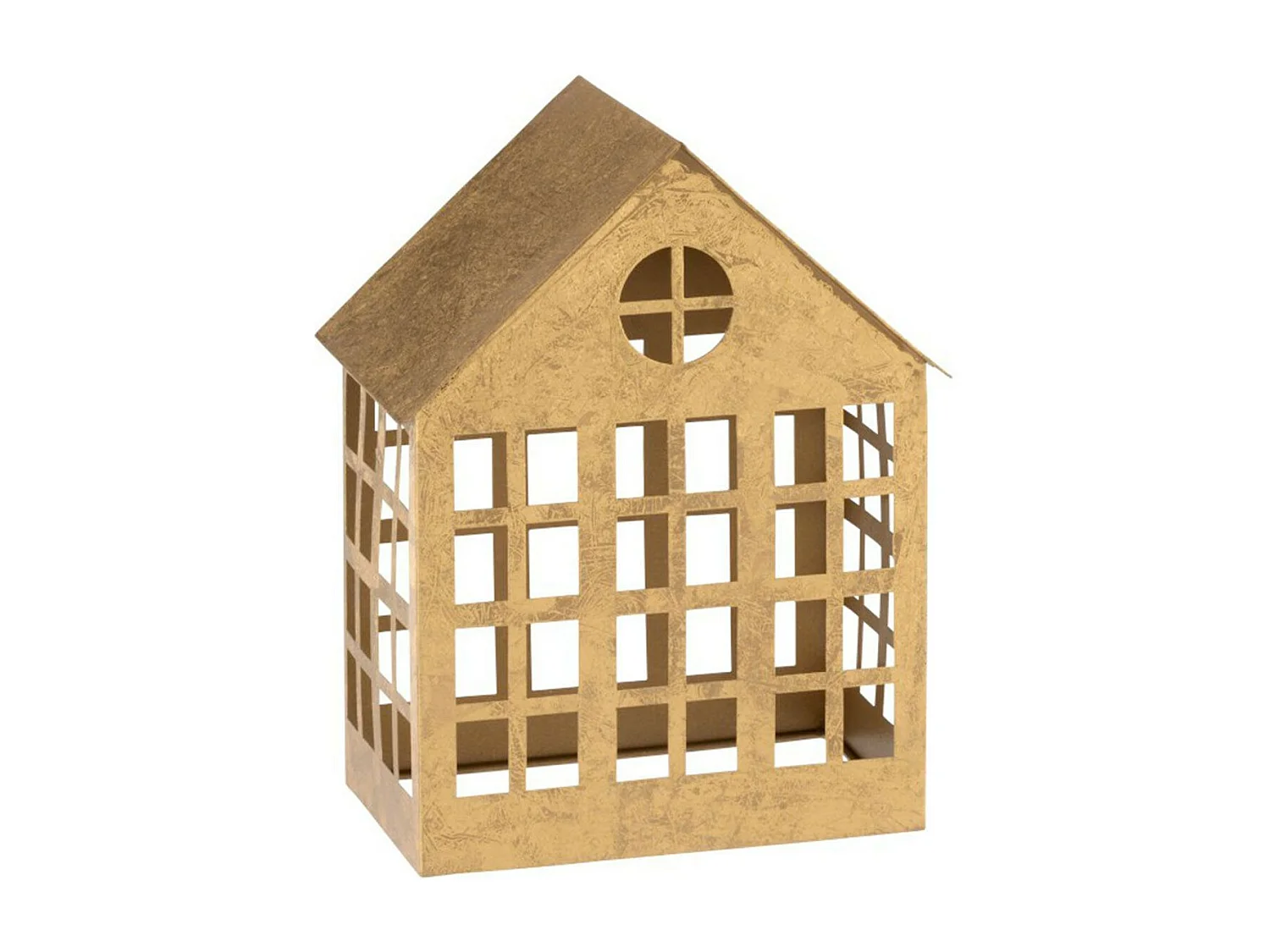 Bougeoir en Métal "Maison Delta" 28cm Or