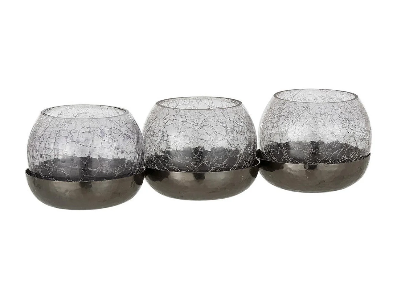 Portacandelas in metallo 27x9x8 cm