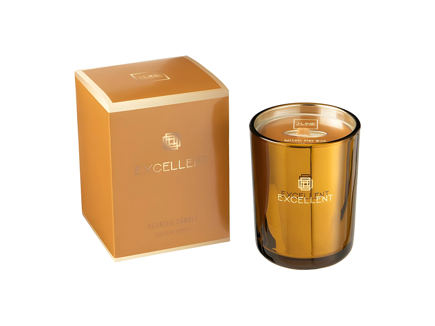 Bougie Parfumée "Excellent" 12cm Golden Honey Ocre