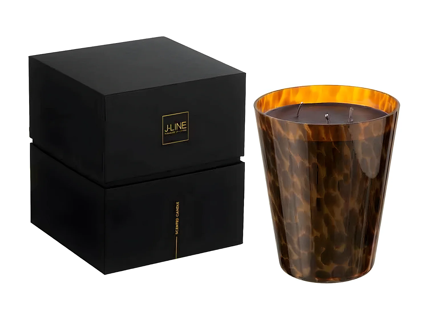 Vela perfumada de 95 horas en tarro de vidrio marrón de 15.5x15.5x18.5 cm