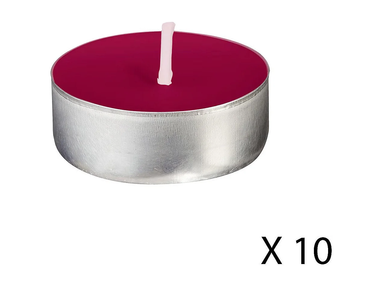 Lot de 30 Bougies Chauffe-Plat Parfumées 3,7cm Framboise