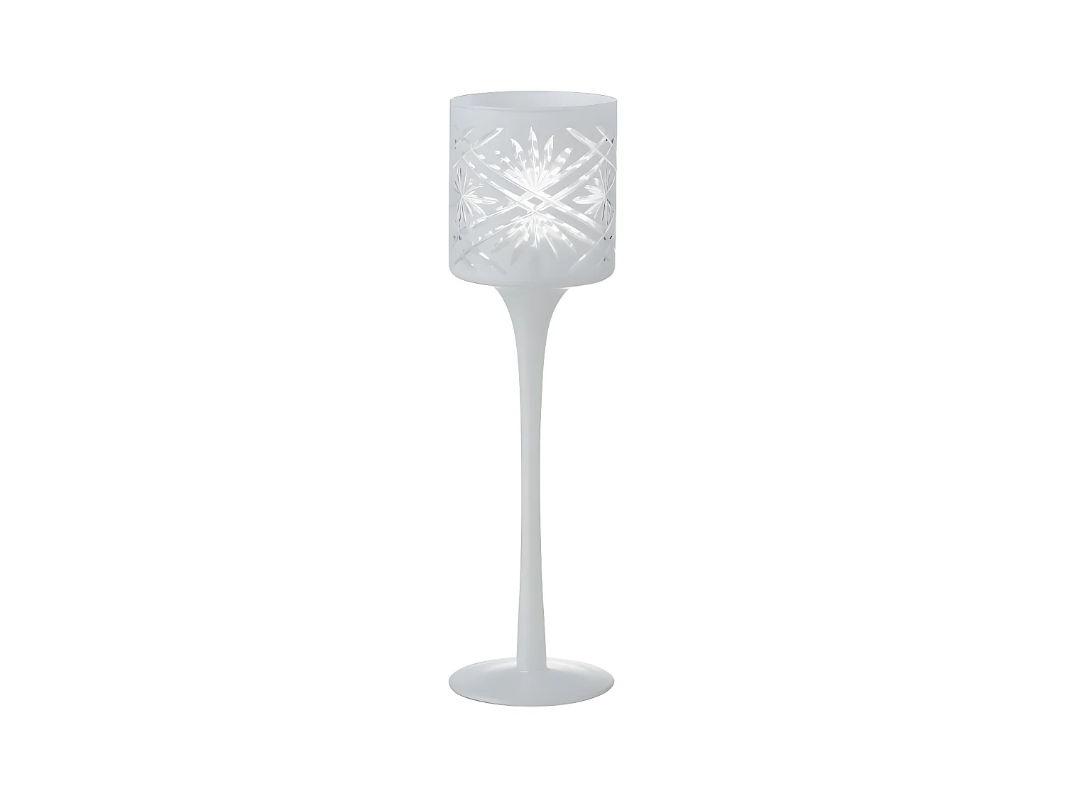 Photophore sur Pied Déco "Santorini" 25cm Blanc
