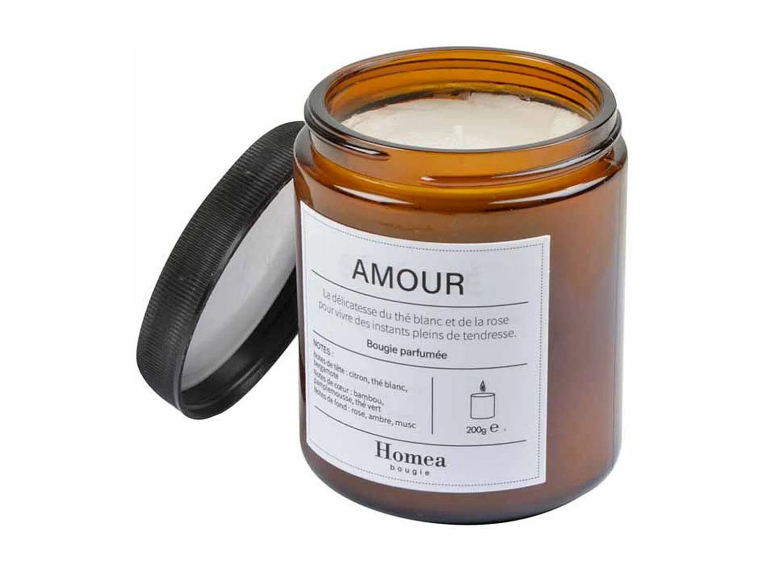 Bougie Verrine Parfumée "Apothicaire" 200g Amour
