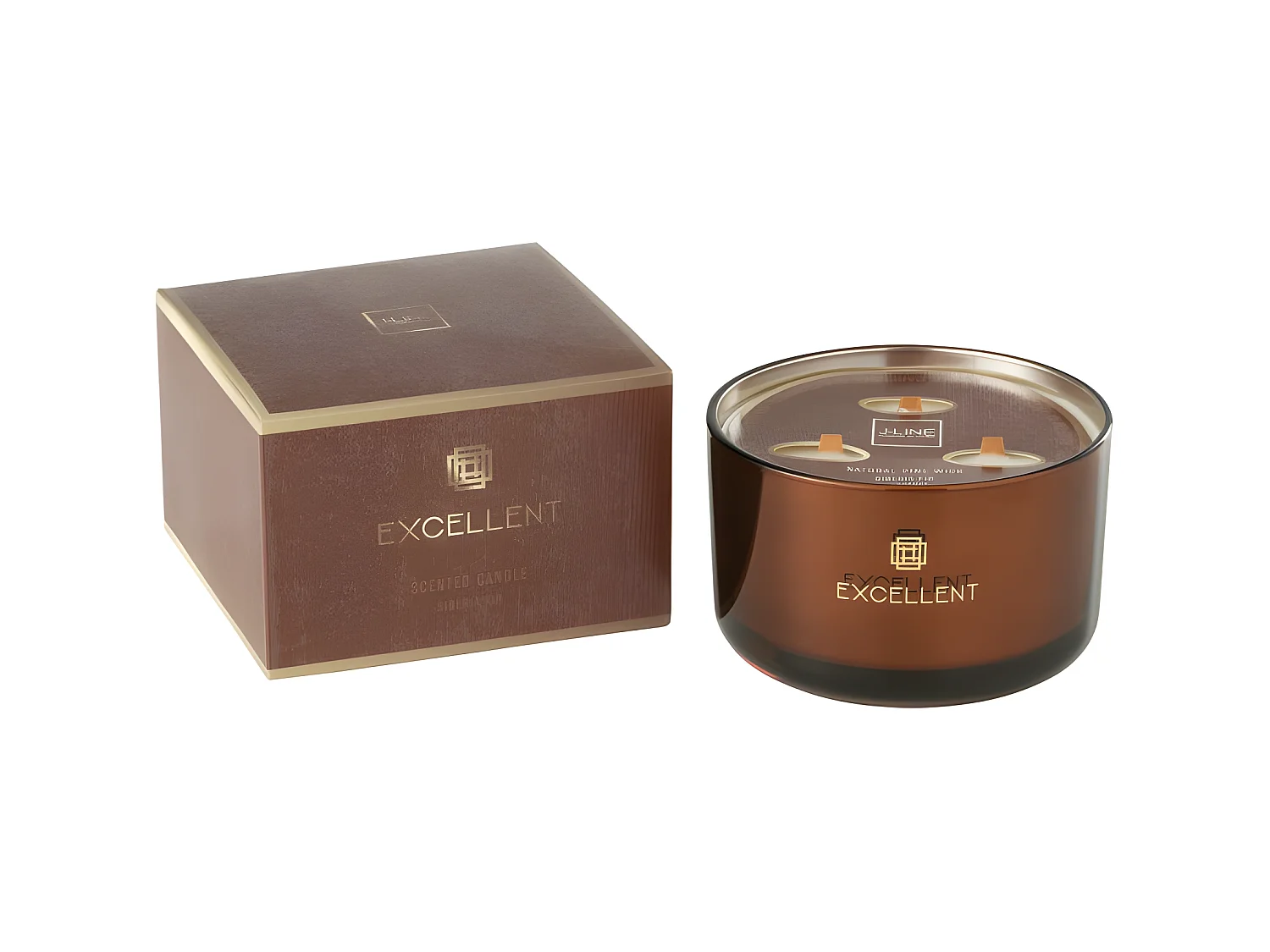 Bougie Parfumée "Excellent" 13cm Siberia Fir Marron