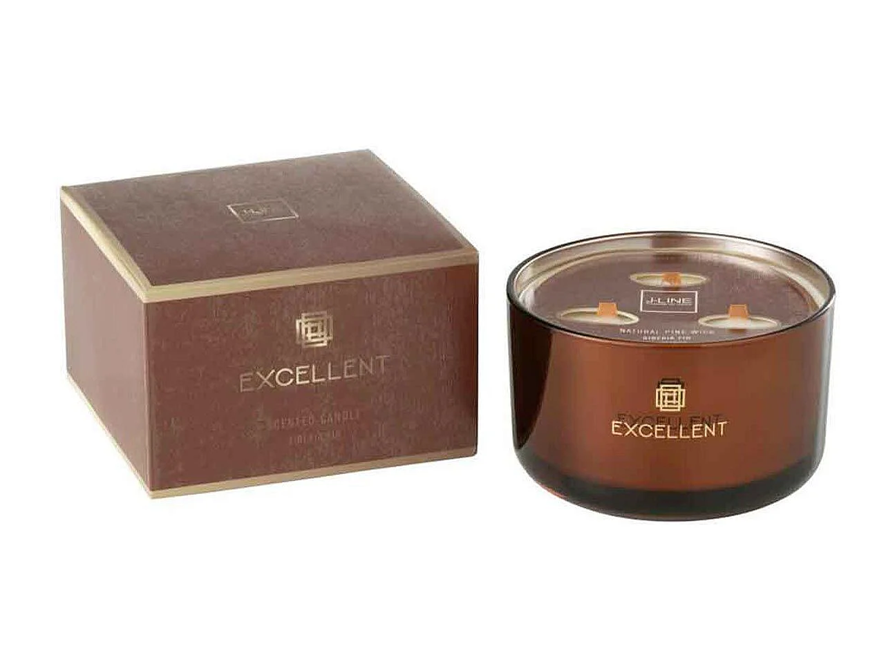 Vela perfumada de 40 horas en tarro de vidrio marrón de 13x13x8 cm