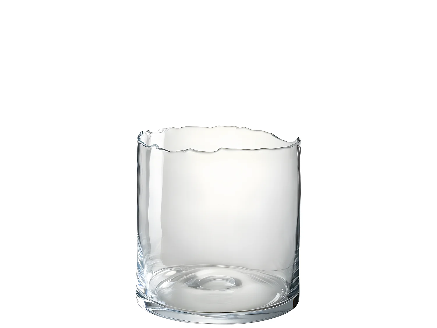 Portacandela in vetro trasparente 19.5x19.5x30 cm