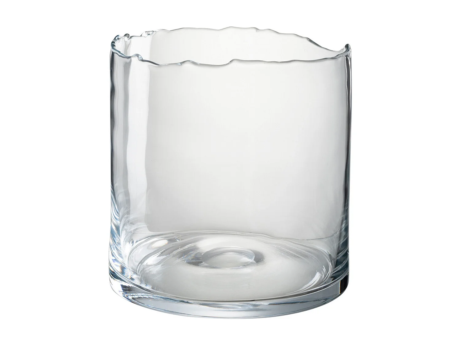 Portacandela in vetro trasparente 19.5x19.5x30 cm