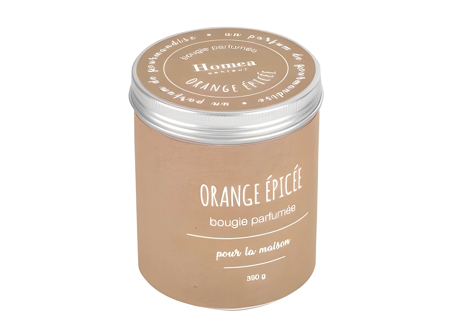 Bougie Parfumée "Pot Kraft" 10cm Orange Épicée