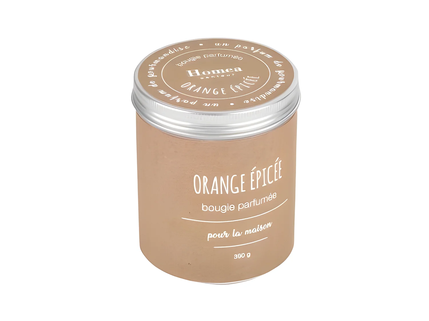 Bougie Parfumée "Pot Kraft" 10cm Orange Épicée