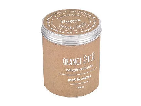 Bougie Parfumée "Pot Kraft" 10cm Orange Épicée