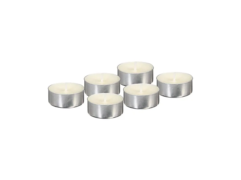 Lot de 6 Bougies Chauffe-plat "Basic" 3,8cm Ivoire