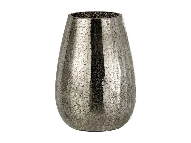 Photophore Design "Œuf Craquelé" 26cm Gris