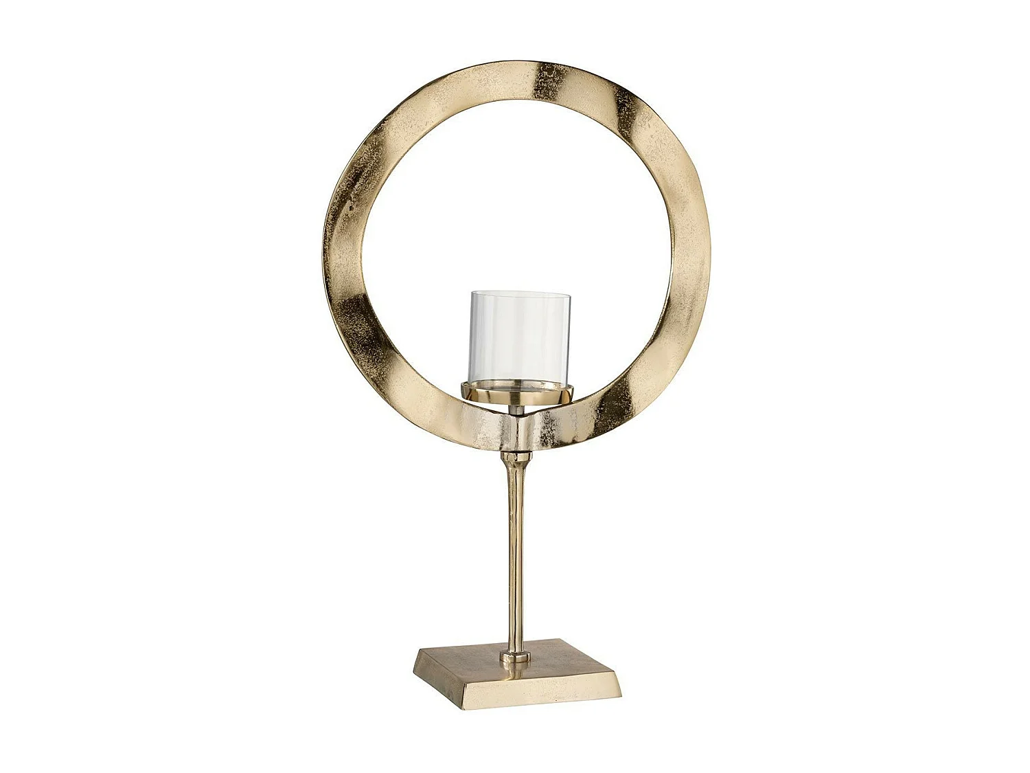 Photophore Design sur Pied "Rond" 63cm Or