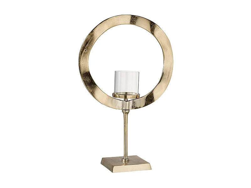 Photophore Design sur Pied "Rond" 63cm Or