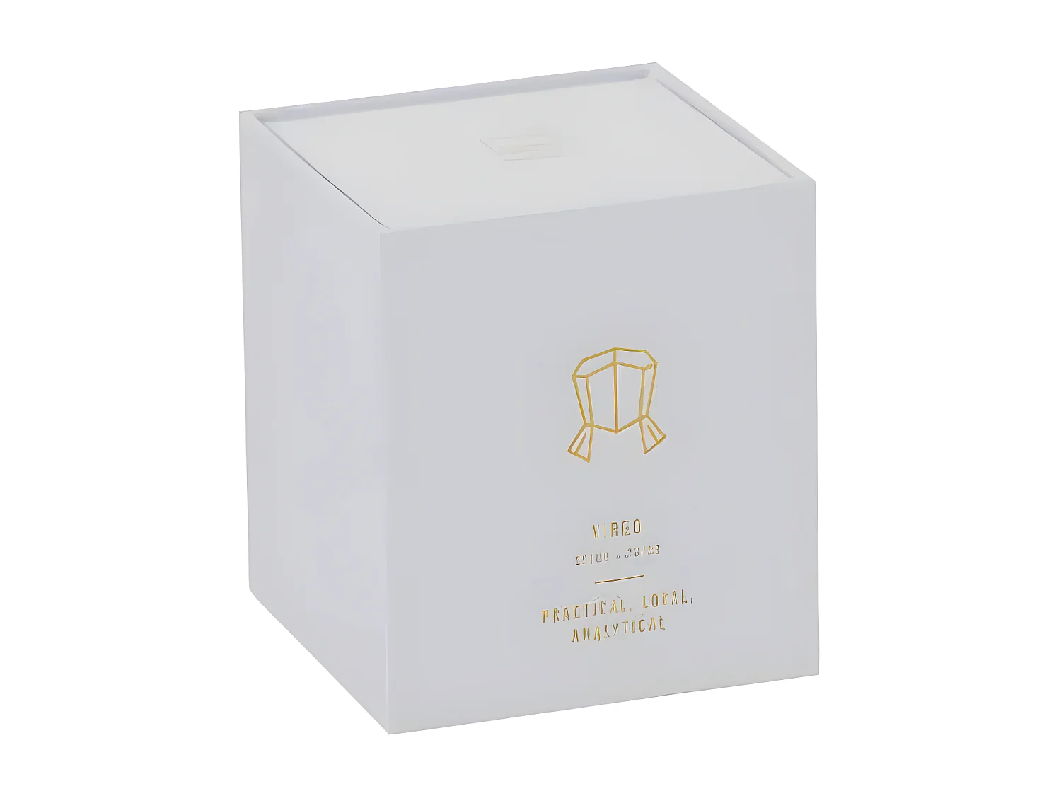 Vela perfumada signo virgo 50H en tarro de vidrio blanco 8x8x9.5 cm