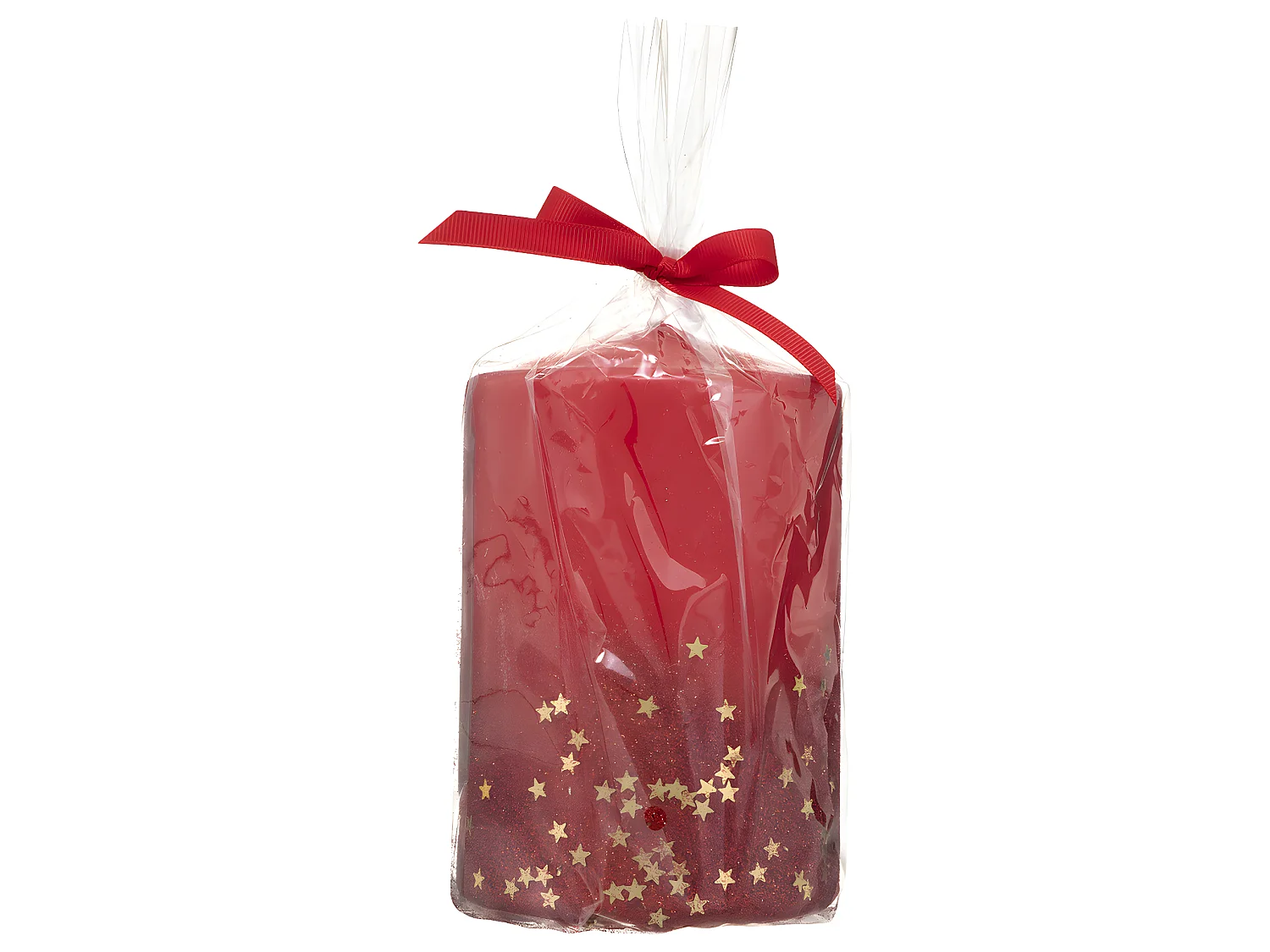 Bougie Déco Paillettes "Colorama" 90g Rouge