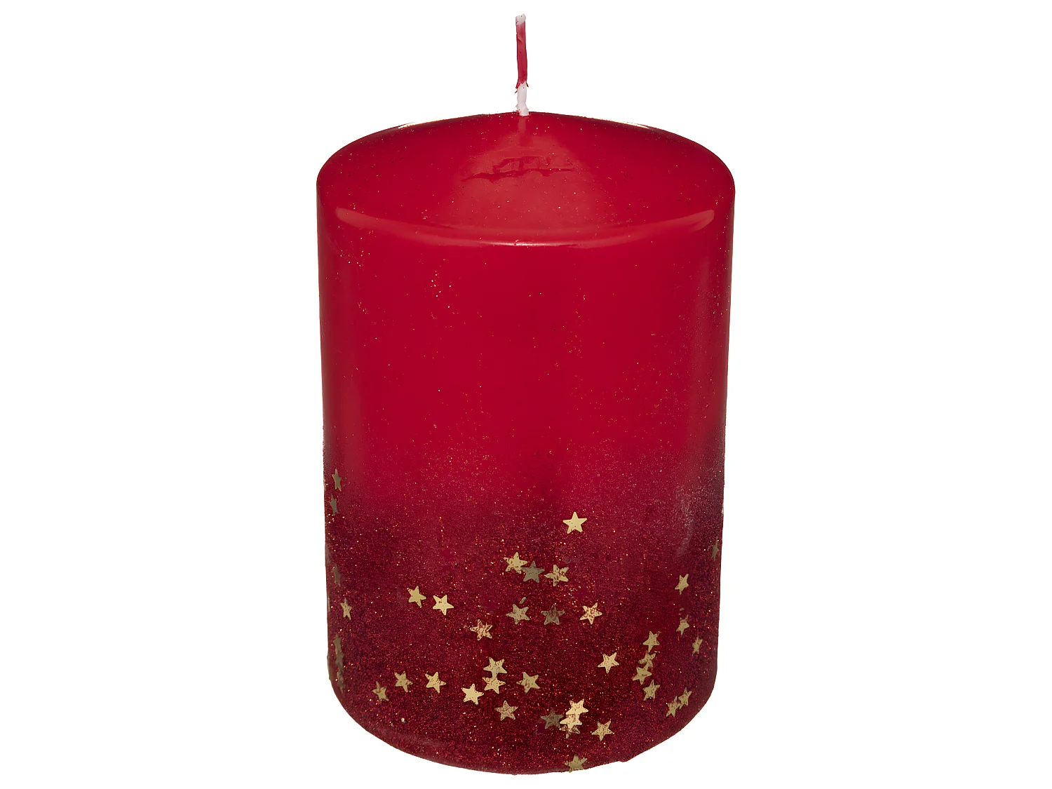 Bougie Déco Paillettes "Colorama" 90g Rouge