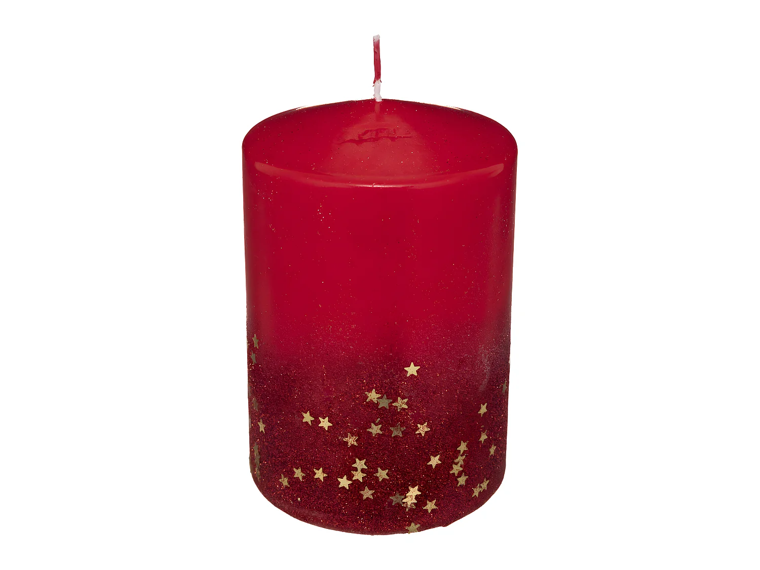 Bougie Déco Paillettes "Colorama" 90g Rouge