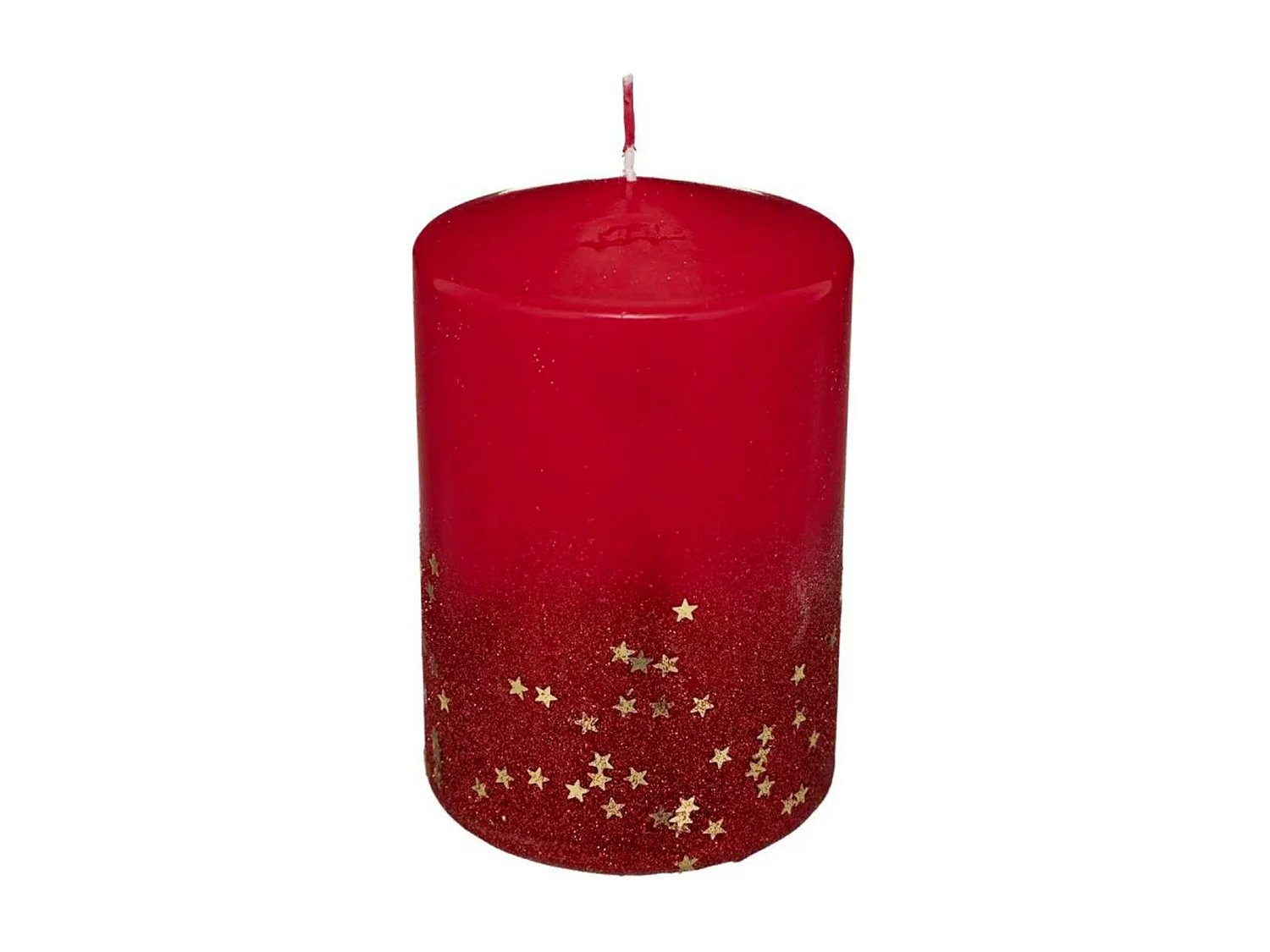 Bougie Déco Paillettes "Colorama" 90g Rouge