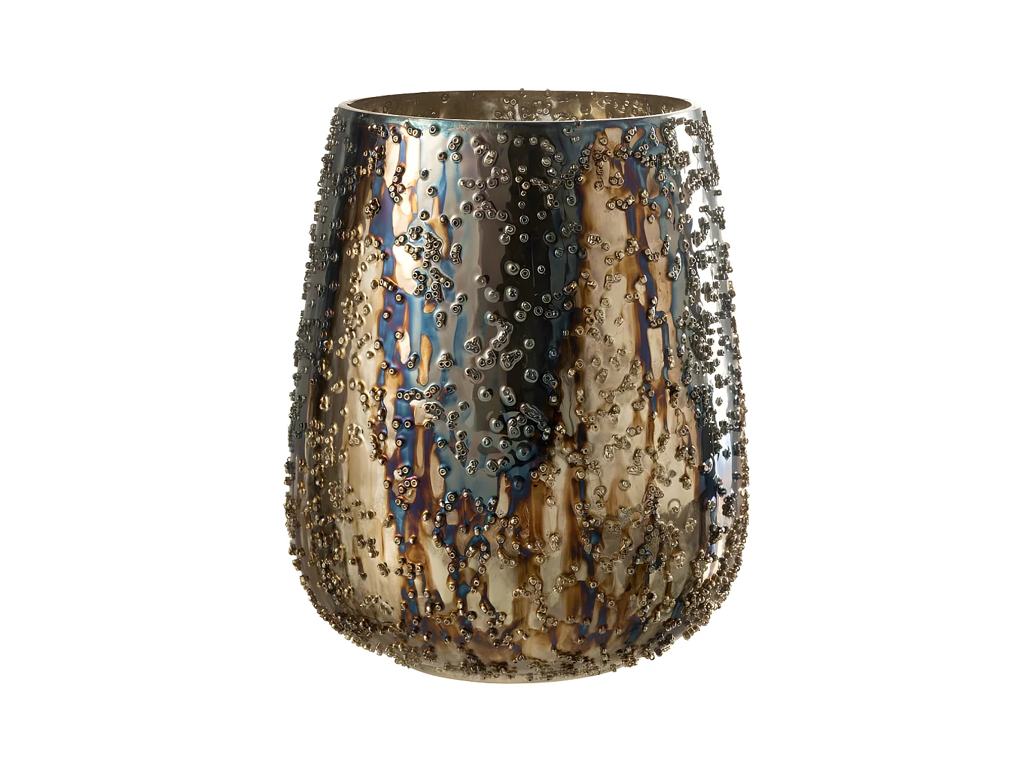 Photophore Design en Verre "Lise" 21cm Marron