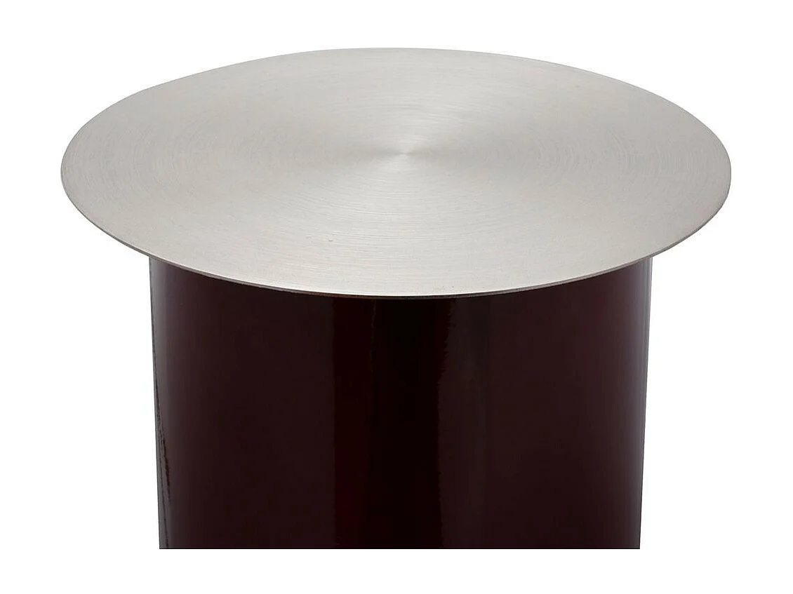 Bougeoir de Sol "Colby" 40cm Prune & Argent